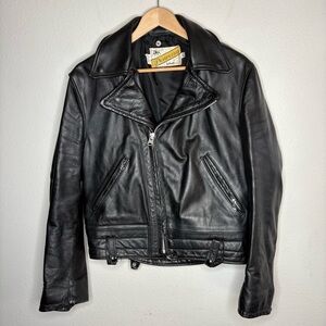 Schott Perfecto Jacket Mens 42 Leather Biker Motorcycle Made IN USA Zipper Lined